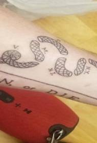 Змија тетоважа слика момче рака рака змија тетоважа шема