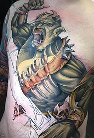 Пофарбовані великий татуювання монстр візерунок