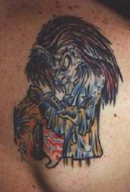 Плечовий колір божевільний людина татуювання візерунок