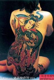 Indietro ragazza giapponese Ji foto di lavoro del tatuaggio