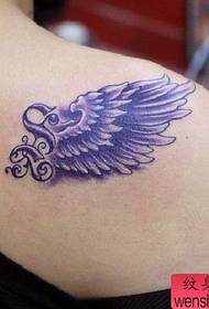 Weibliches Tattoo-Muster: Schulterfarbe Wings Tattoo-Muster Tattoo-Bild