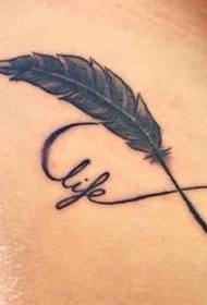 tattoo tet feather ທີ່ສວຍງາມ