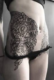 Female Totem Tattoo - 9 Women's Classic Black Grey Totem Tattoo Patterns
