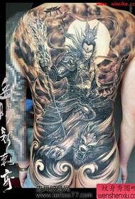 Cool full back Erlang god Yang Lan tattoo pattern