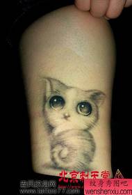 女孩的紋身圖案-可愛又時尚的貓紋身圖案