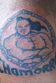 Váll egyszerű macho kör tetoválás mintával