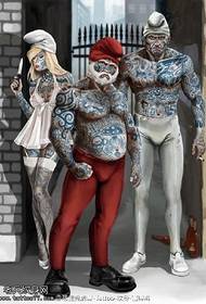 Modello di tatuaggio in stile europeo e americano