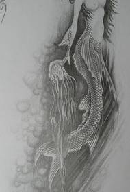 Popolare popolare modello di tatuaggio a sirena