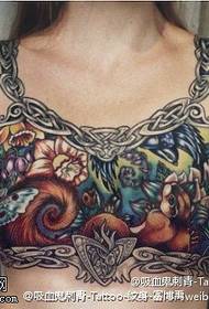 Узорак грудњака за тетоважу на тијелу