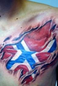 Tatuaggio della bandiera americana che significa modello unico del tatuaggio della bandiera americana
