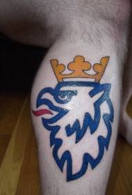 Pola tato kewan makutha biru biru