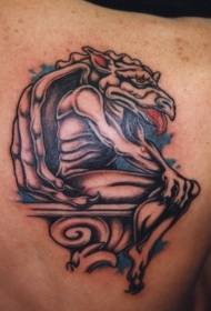 Ο άνθρωπος πίσω σκίτσο τατουάζ gargoyle