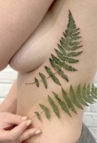 Flicka midja sexig tatuering mönster