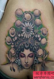 Motif de tatouage de fleur taille fille