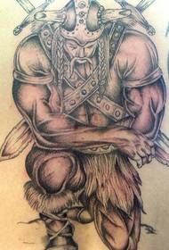 Galingos „Vikingo kario“ tatuiruotės