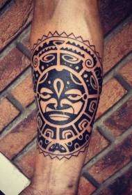 Dominearjende tatoeaazjes Patroanen Lytse kaai en dominearjende tribale totem-tatoeaazjes