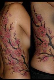 Schoonheid taille kleur perzik tattoo patroon