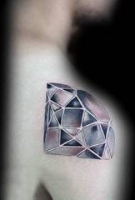 Tattoo Diamonds schwaarz Diamant Tattoo Bild op d'Schëller vun de Jongen