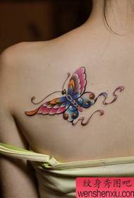 Tetovējuma attēla tauriņa tetovējuma modelis (izvēlēts daudzattēlu attēls)