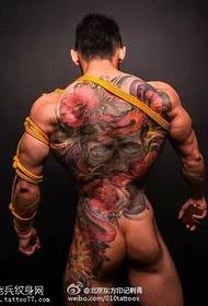 Patrón de tatuaxe de tótem masculino europeo e americano do músculo do vento