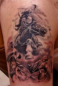 Tetování vzor děsivé válečník koně