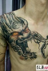 Domineering Men's Shawl Dragon Tattoos