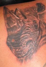 Realistico modello di tatuaggio avatar rinoceronte