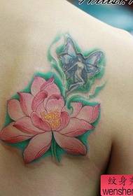 Pàtran tatù boireann: dath tatù dath gualainn Lotus Elf Tattoo