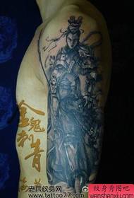 Big mkono wapamwamba wokongola ma tattoo a Erlang mulungu