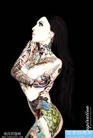 Asmenybės moters tatuiruotės modelis
