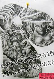 Modello tradizionale del tatuaggio del mezzo tatuaggio: immagine del tatuaggio del modello del tatuaggio dell'elettricista Leigong mezzo ritorto