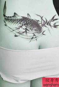 Tatuering showbild för dig att rekommendera en kvinnlig midja bläckfisk tatuering mönster fungerar (grafisk)