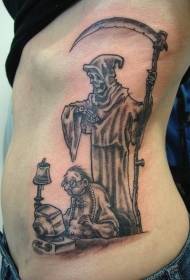 Wzór tatuażu śmierci i starego człowieka