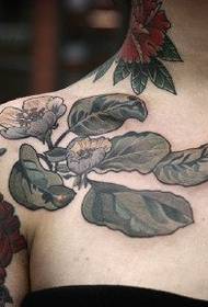 Finom növény virág tetoválás minta