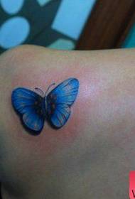 Magagandang balikat na butterfly magandang kulay na pattern ng tattoo ng butterfly