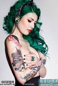 Woman tattoo pattern