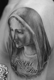 Jedna ruka, portret Djevice, tetovaža