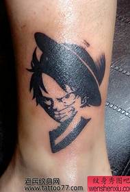 Gamba One Piece Luffy Totem Ritratto Tattoo Pattern