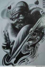 Obrázek vzoru tetování duchů Zhong Rong