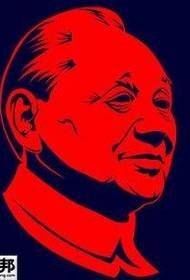 Ohun kikọ tatuu ti ohun kikọ silẹ: Deng Xiaoping Portrait Totem Tattoo Pattern