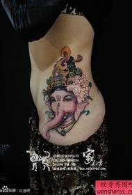 Piękna talia tylko piękny wyglądający wzór tatuażu boga
