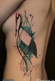 Ink mokhoa feshene crane tattoo paterone