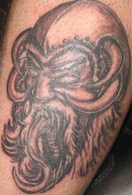 Galit na Viking mandirigma Tattoo Pattern