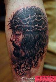 Patró clàssic model de tatuatge avatar de jesus fresc