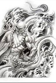 Hel rygg dragon tatoveringsmønster
