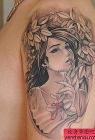 Arm pop gyönyörű illusztráció szépség tetoválás minta
