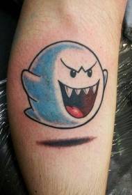 Modello di tatuaggio creativo spettrale del fumetto blu
