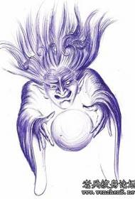 Modello del tatuaggio - modello del tatuaggio della strega