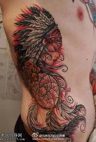 Classic Indian goddess tattoo pattern