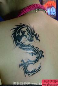 Apprezzamento dell'immagine del tatuaggio del totem del drago femminile della spalla